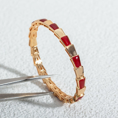 [OLIVIA]SERPENTI BRACELET PINK GOLD RUBELLITE