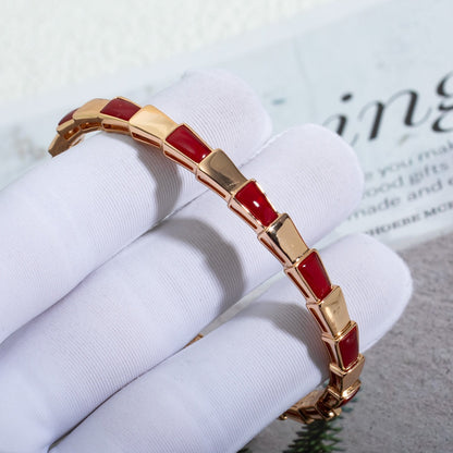 [OLIVIA]SERPENTI BRACELET PINK GOLD RUBELLITE
