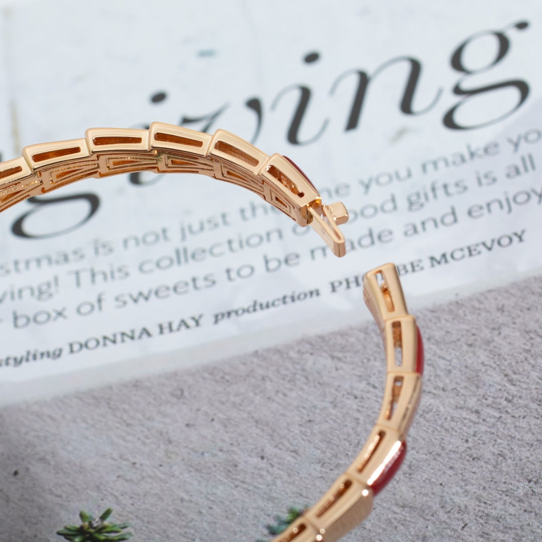 [OLIVIA]SERPENTI BRACELET PINK GOLD RUBELLITE