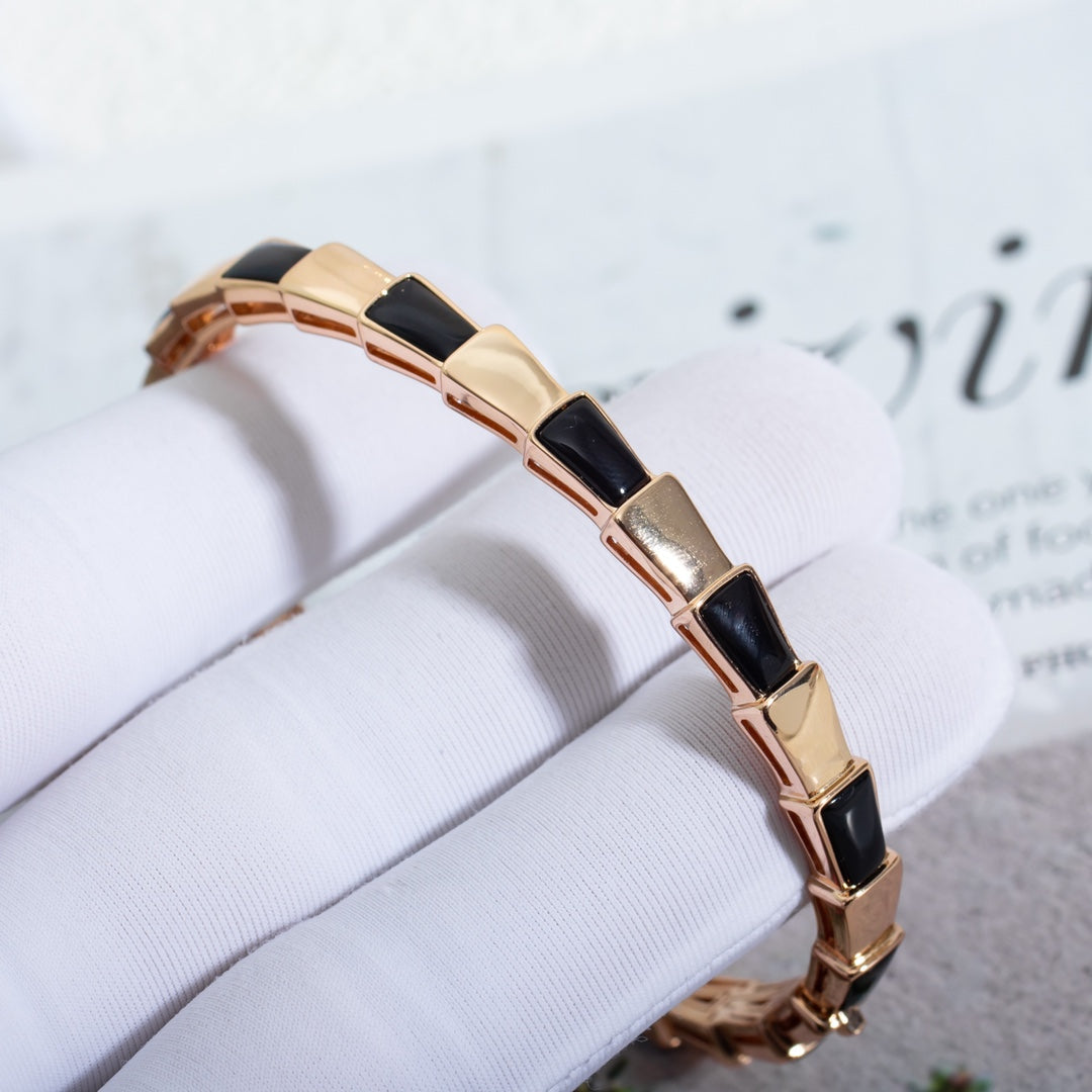 [OLIVIA]SERPENTI BRACELET PINK GOLD ONYX