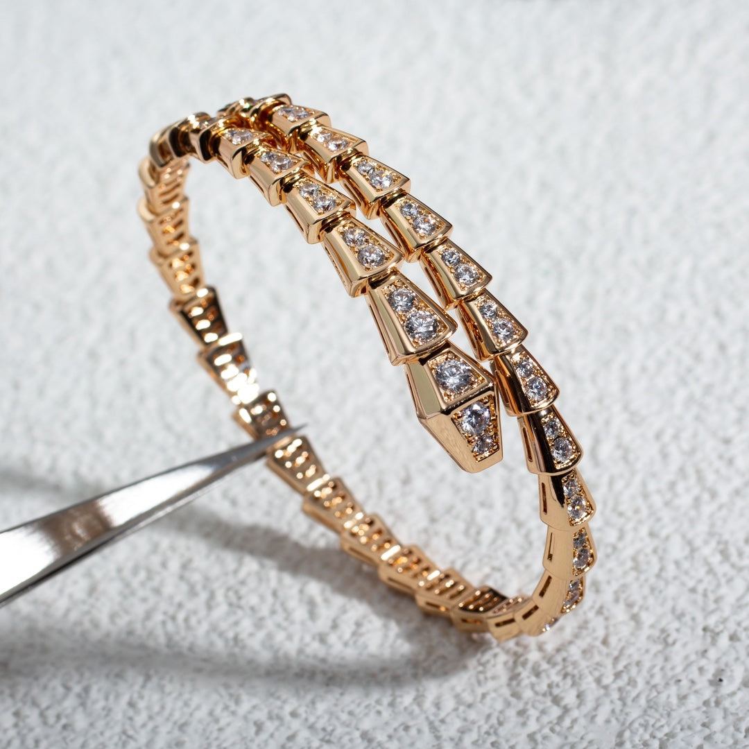 [OLIVIA]SERPENTI BRACELET 6.8MM PINK GOLD DIAMOND