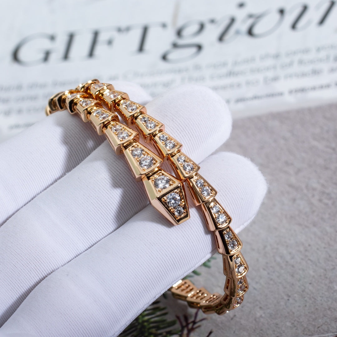 [OLIVIA]SERPENTI BRACELET 6.8MM PINK GOLD DIAMOND