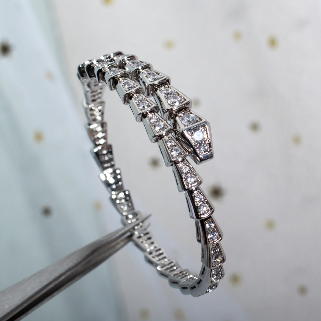[OLIVIA]SERPENTI BRACELET 6MM SILVER DIAMOND