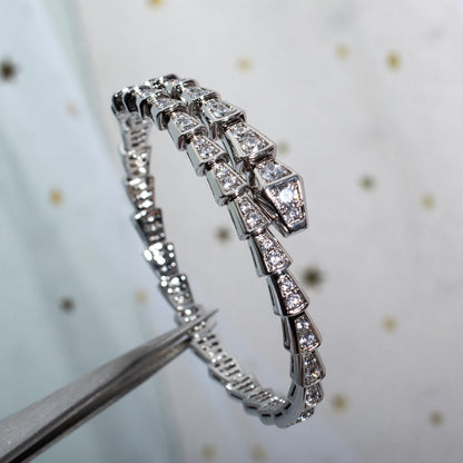 [OLIVIA]SERPENTI BRACELET 6MM SILVER DIAMOND