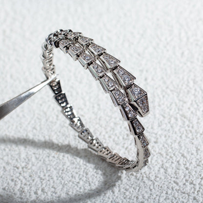 [OLIVIA]SERPENTI BRACELET 6MM SILVER DIAMOND