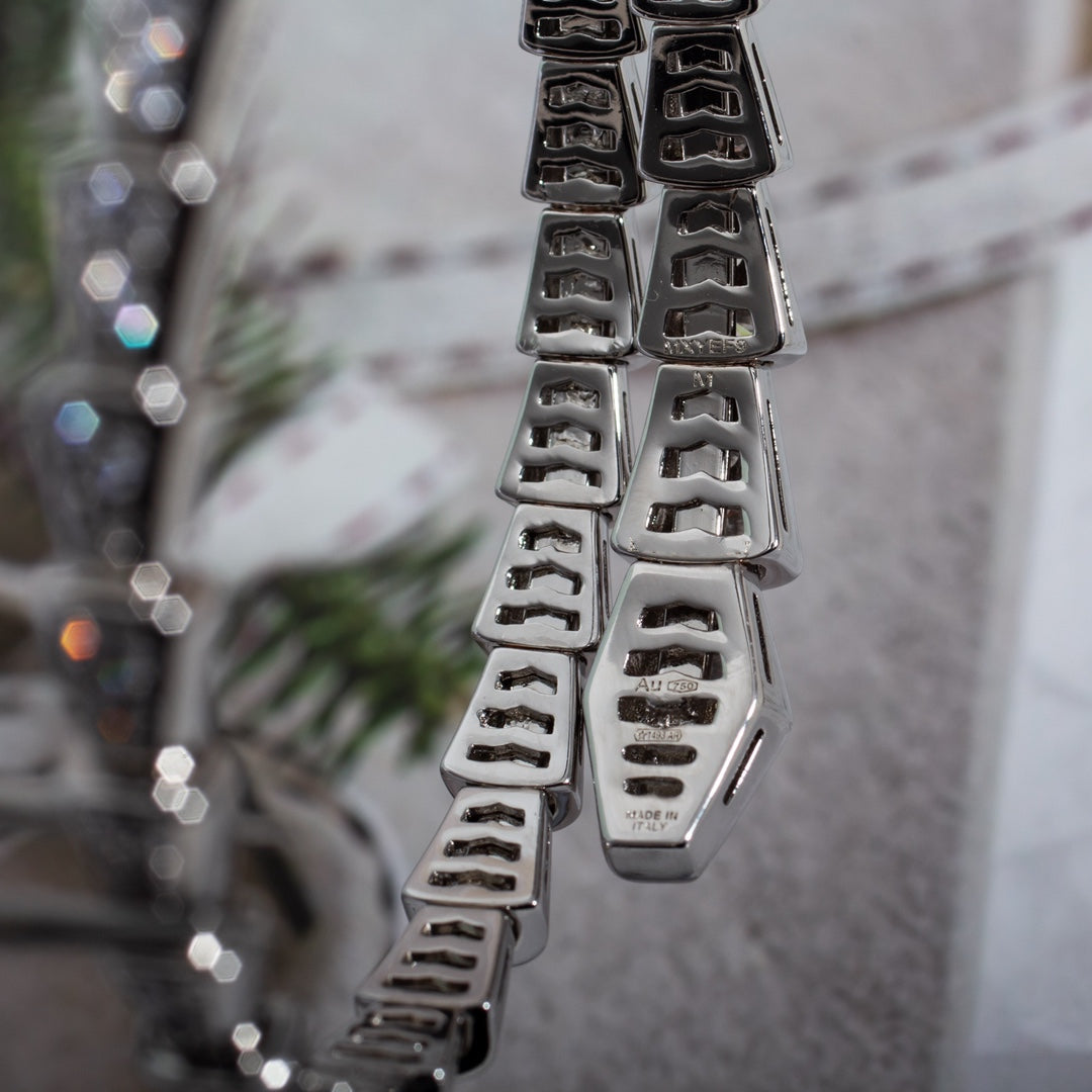 [OLIVIA]SERPENTI BRACELET 6MM SILVER DIAMOND