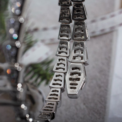 [OLIVIA]SERPENTI BRACELET 6MM SILVER DIAMOND