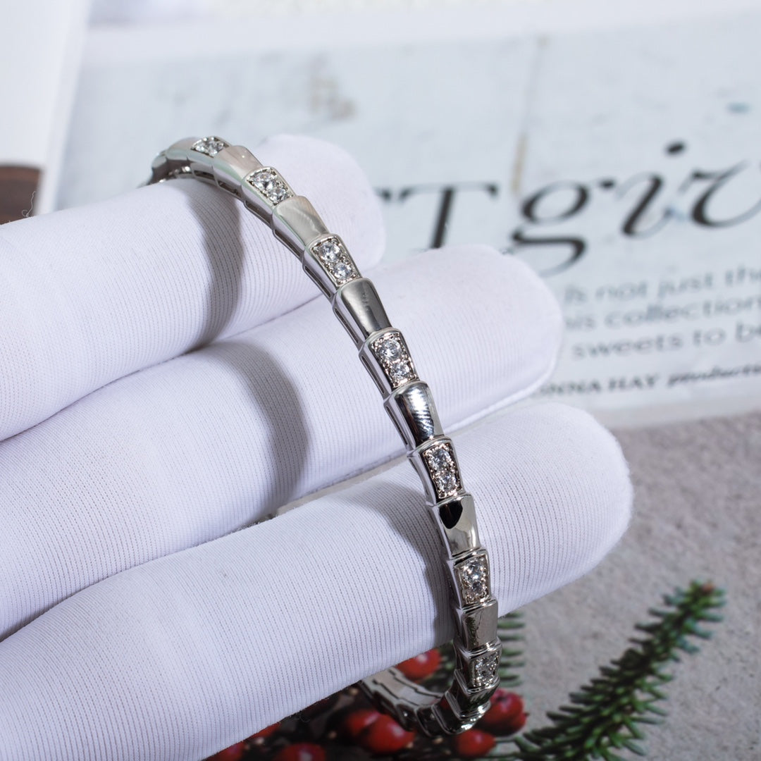 [OLIVIA]SERPENTI BRACELET SILVER DIAMOND