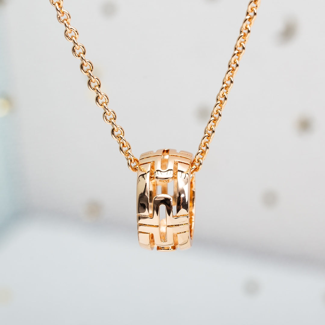 [OLIVIA]PARENTESI NECKLACE PINK GOLD