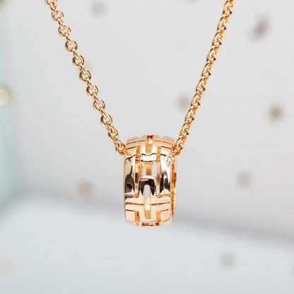 [OLIVIA]PARENTESI NECKLACE PINK GOLD