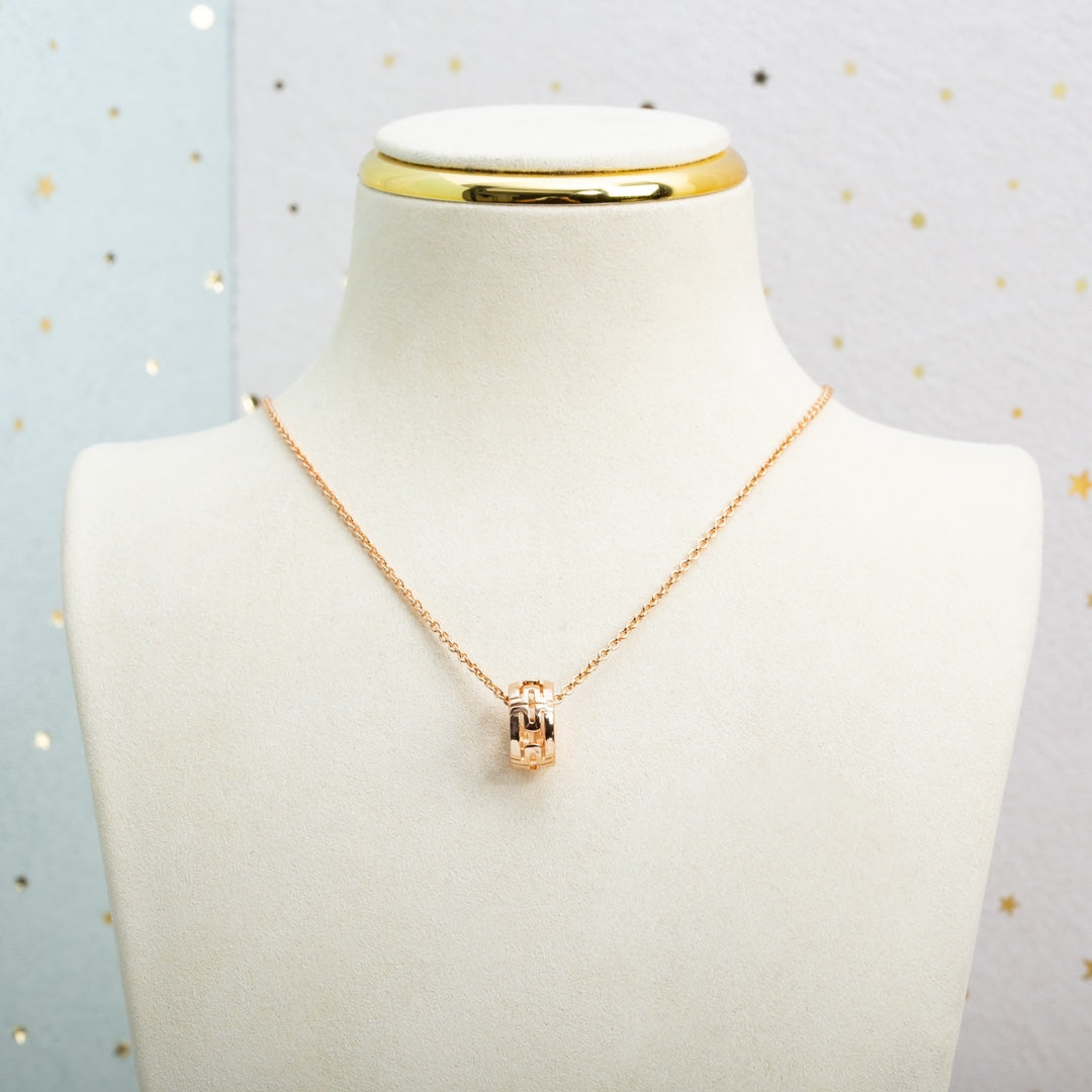 [OLIVIA]PARENTESI NECKLACE PINK GOLD
