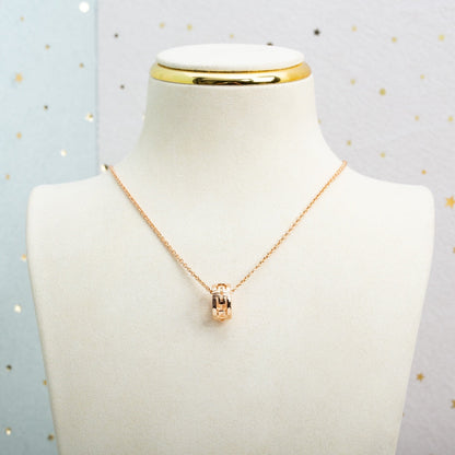 [OLIVIA]PARENTESI NECKLACE PINK GOLD