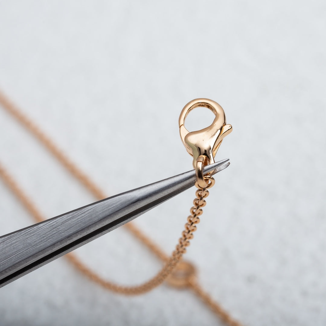 [OLIVIA]PARENTESI NECKLACE PINK GOLD