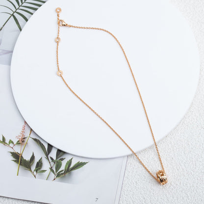 [OLIVIA]PARENTESI NECKLACE PINK GOLD