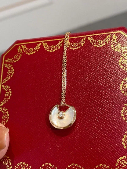 [Olivia Jewelry]AMULETTE ROSE GOLD MOP NECKLACE