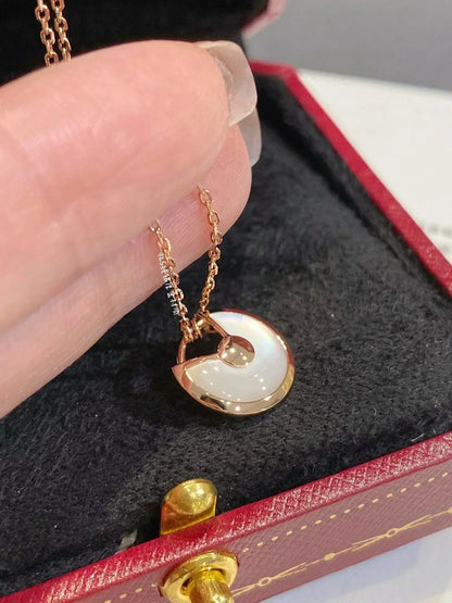 [Olivia Jewelry]AMULETTE ROSE GOLD MOP NECKLACE