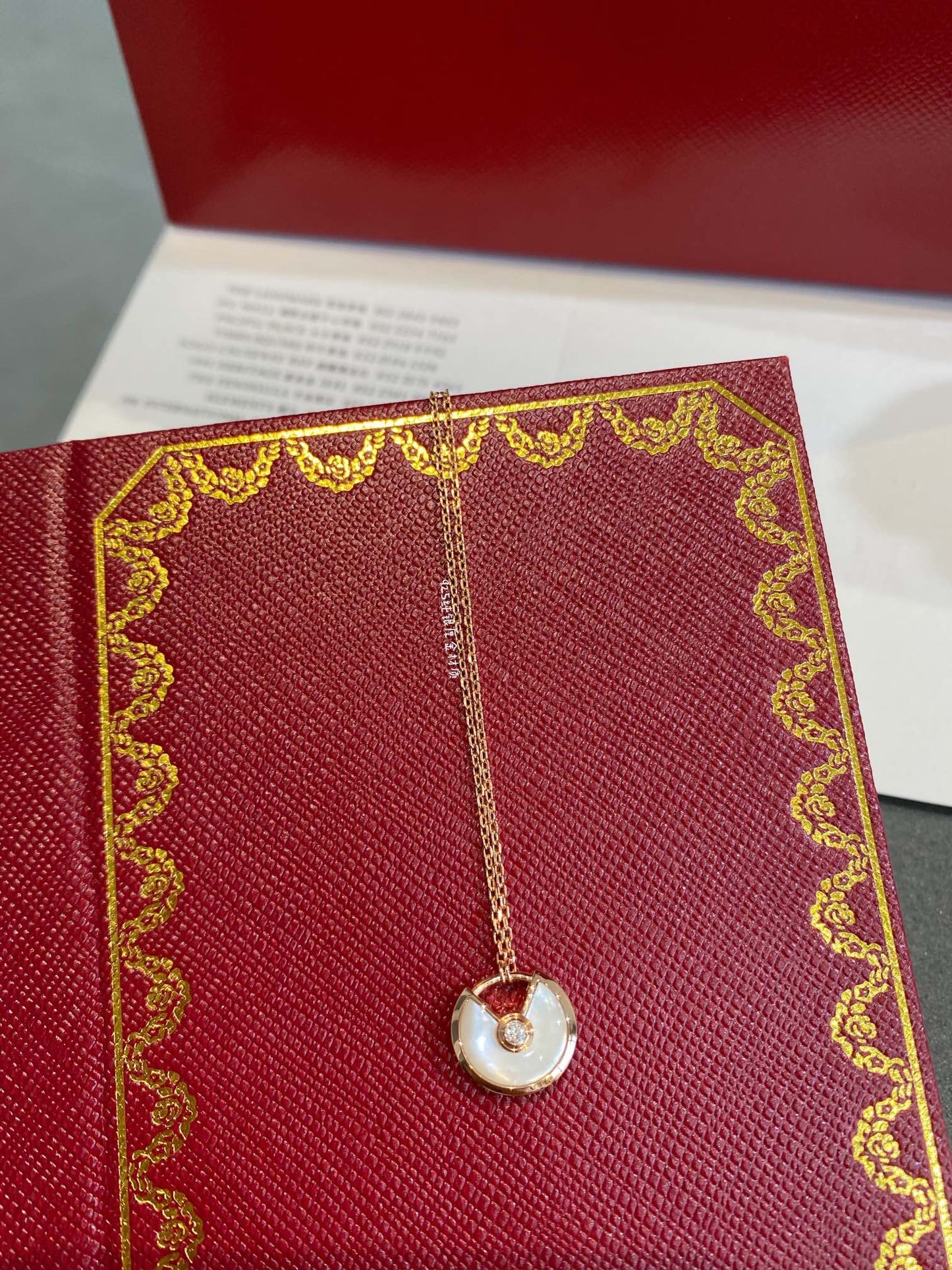 [Olivia Jewelry]AMULETTE ROSE GOLD MOP NECKLACE