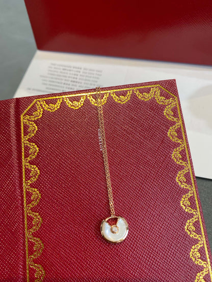 [Olivia Jewelry]AMULETTE ROSE GOLD MOP NECKLACE