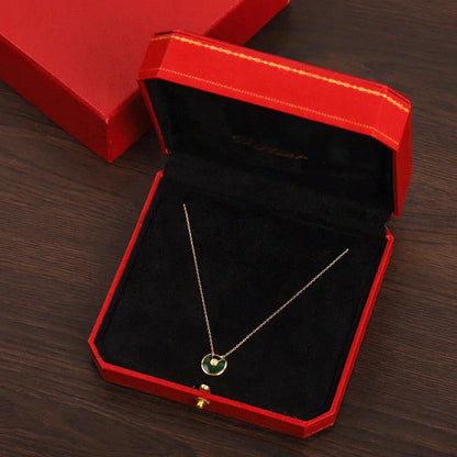 [Olivia Jewelry]AMULETTE GOLD MALACHITE NECKLACE