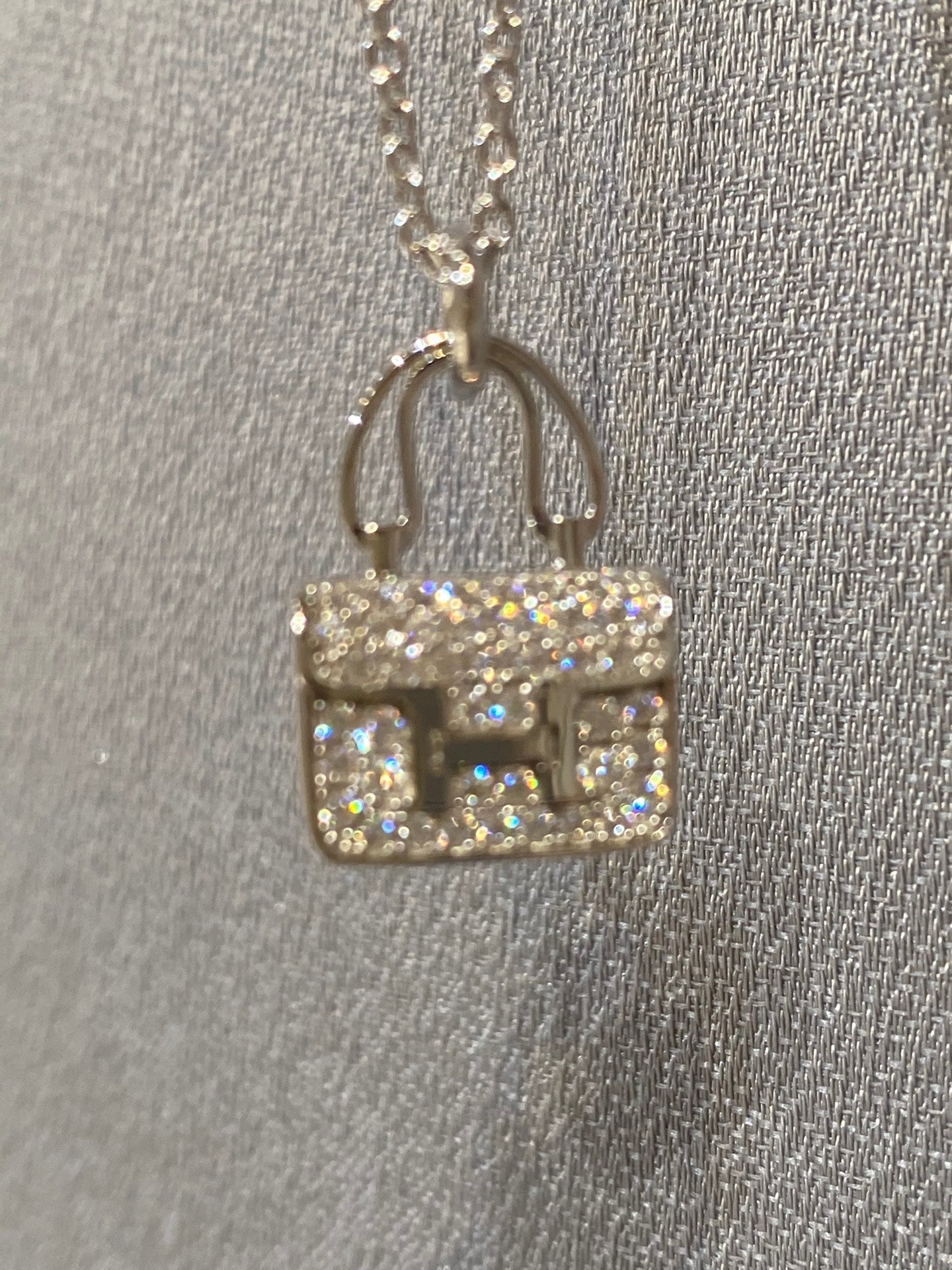 [Olivia Jewelry]CONSTANCE PEDANT DIAMOND NECKLACE