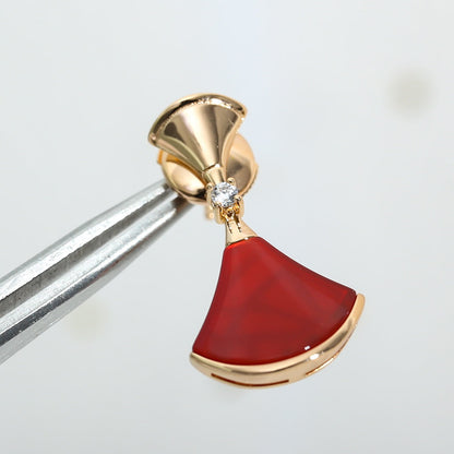 [OLIVIA]DREAM Carnelian PINK GOLD EARRINGS