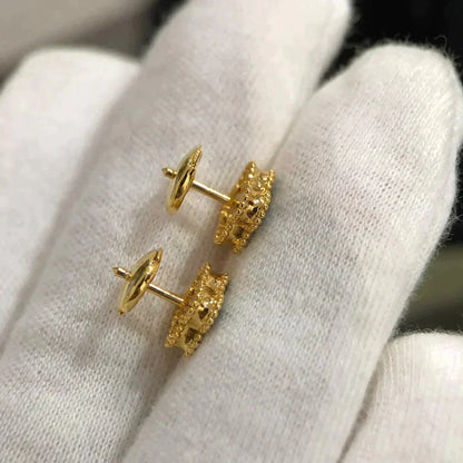 [Olivia Jewelry]CLOVER MINI 9.5MM MALACHITE  EARRINGS