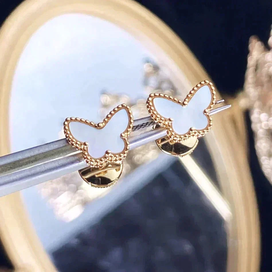 [Olivia Jewelry]SWEET BUTTERFLY MOP EARSTUDS