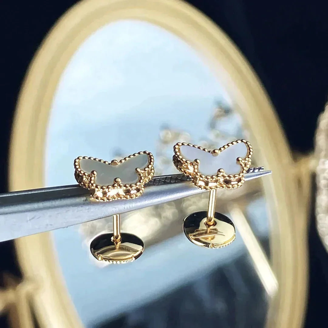 [Olivia Jewelry]SWEET BUTTERFLY MOP EARSTUDS