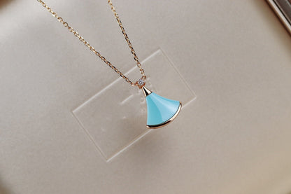 [OLIVIA]DREAM NECKLACE TURQUOISE PINK GOLD
