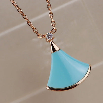 [OLIVIA]DREAM NECKLACE TURQUOISE PINK GOLD