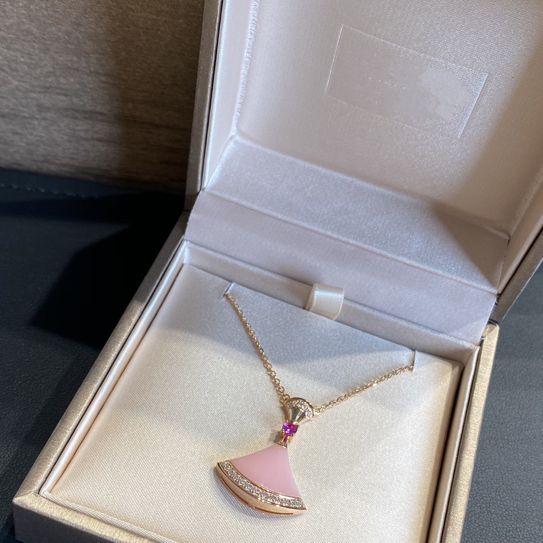 [OLIVIA]DREAM NECKLACE PINK OPAL