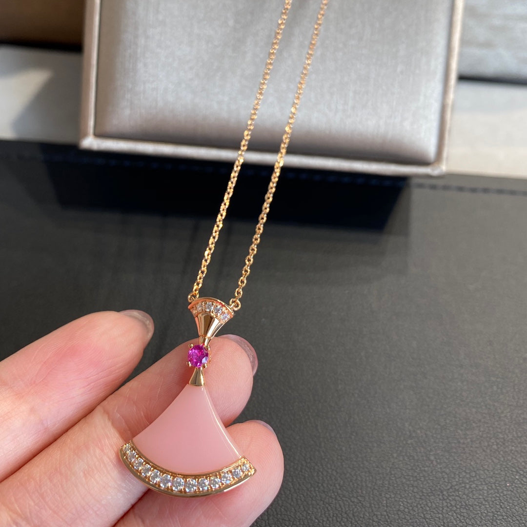 [OLIVIA]DREAM NECKLACE PINK OPAL