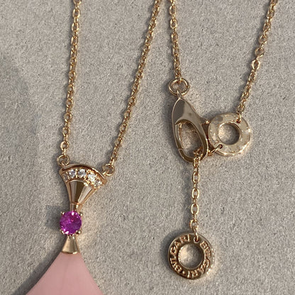 [OLIVIA]DREAM NECKLACE PINK OPAL