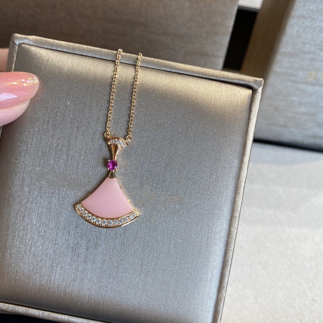 [OLIVIA]DREAM NECKLACE PINK OPAL