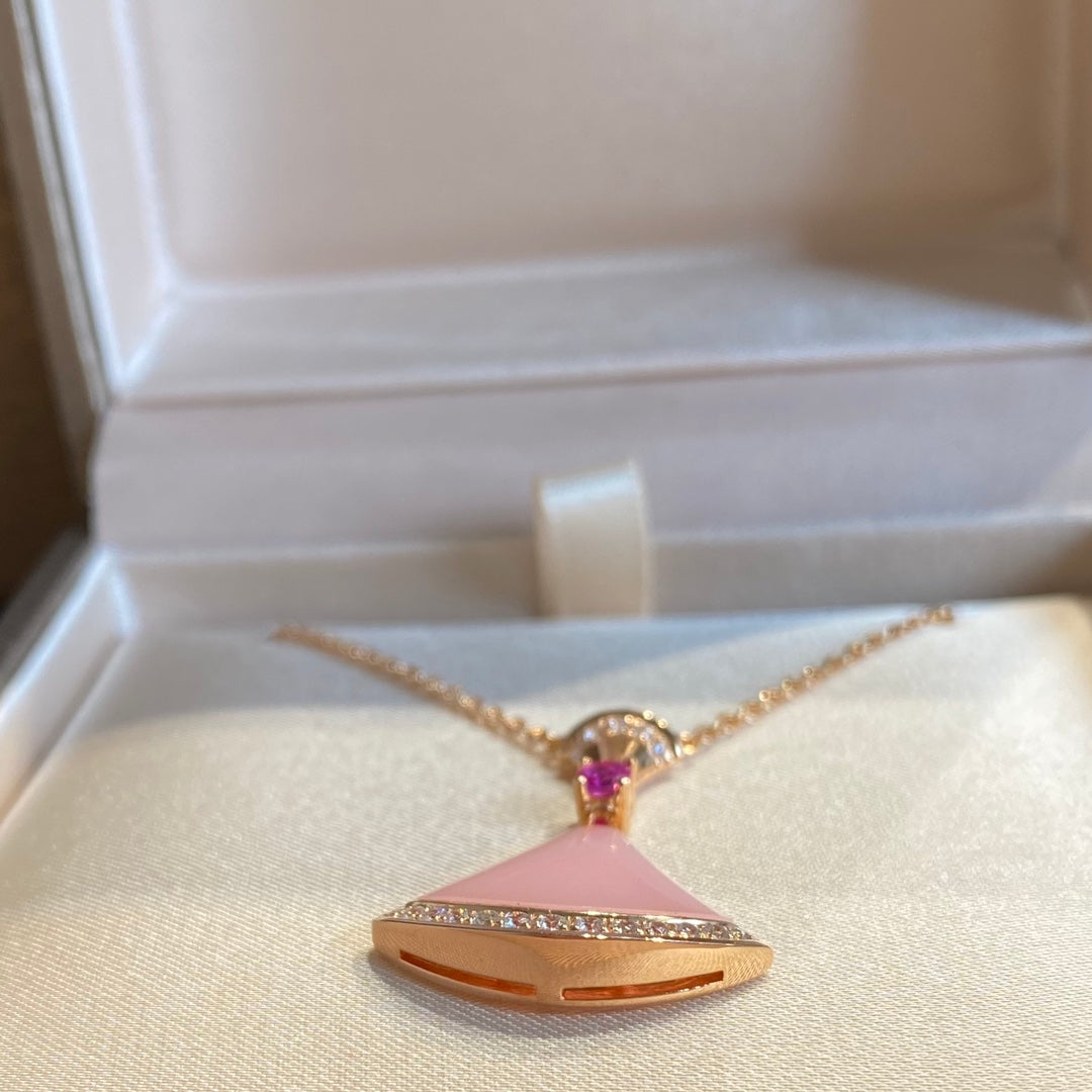 [OLIVIA]DREAM NECKLACE PINK OPAL