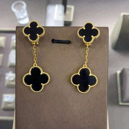 [Olivia Jewelry]CLOVER 2 MOTIFS  EARRINGS (MULTIPLE CHOICESC