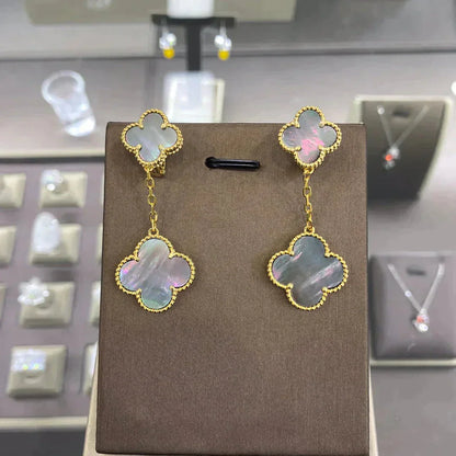 [Olivia Jewelry]CLOVER 2 MOTIFS  EARRINGS (MULTIPLE CHOICESC
