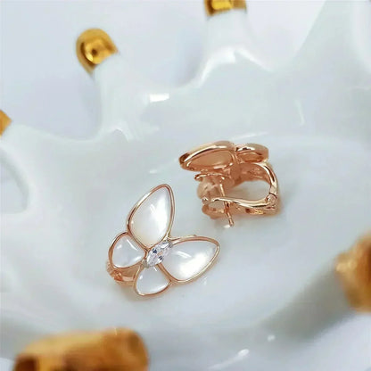 [Olivia Jewelry]BUTTERFLY MOP DIAMOND EARRINGS