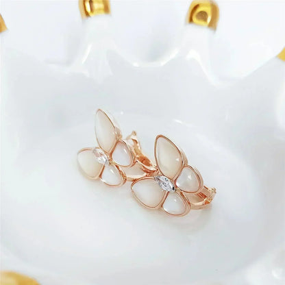 [Olivia Jewelry]BUTTERFLY MOP DIAMOND EARRINGS