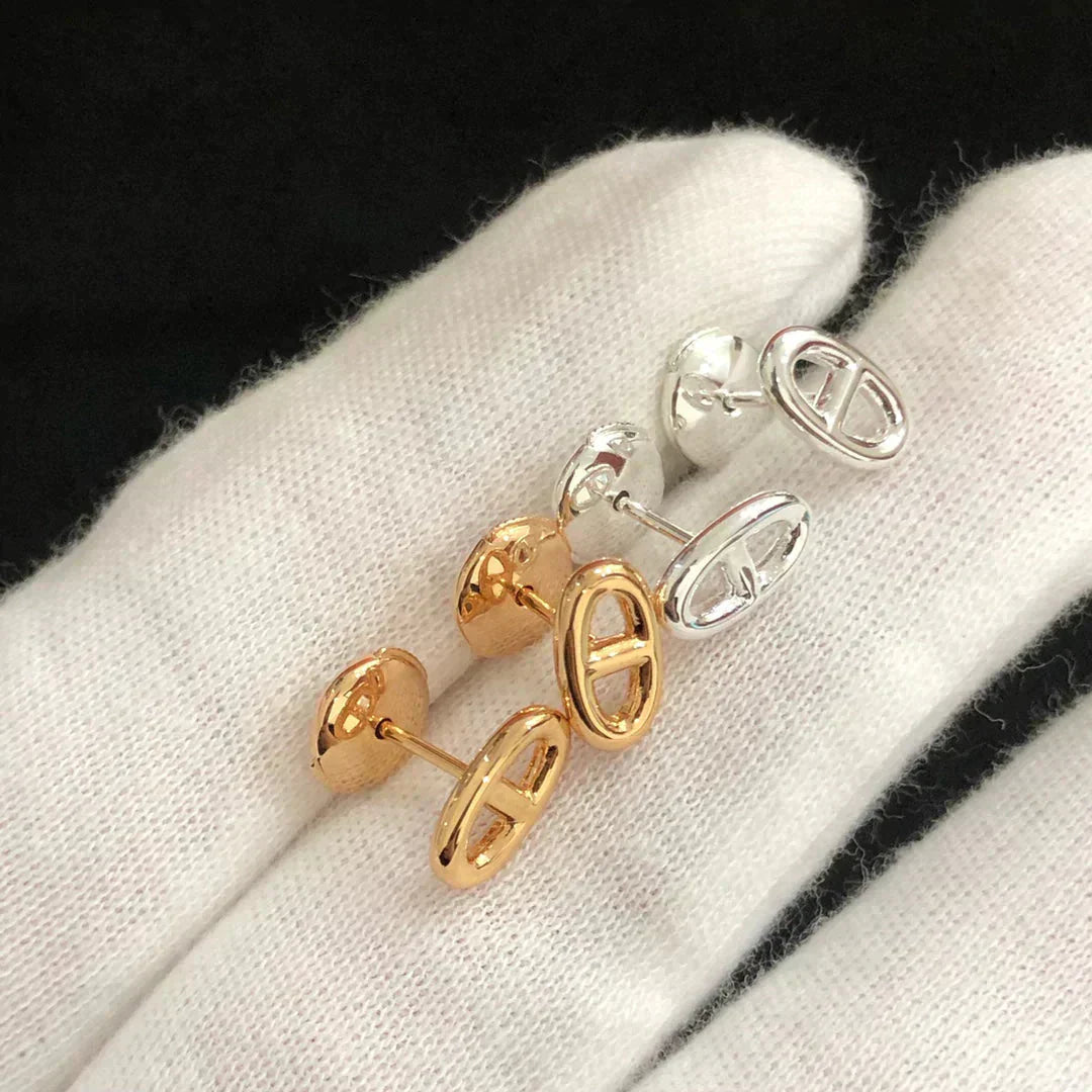[Olivia Jewelry]CHAINE SMALL EARRINGS GOLD AND SILVER