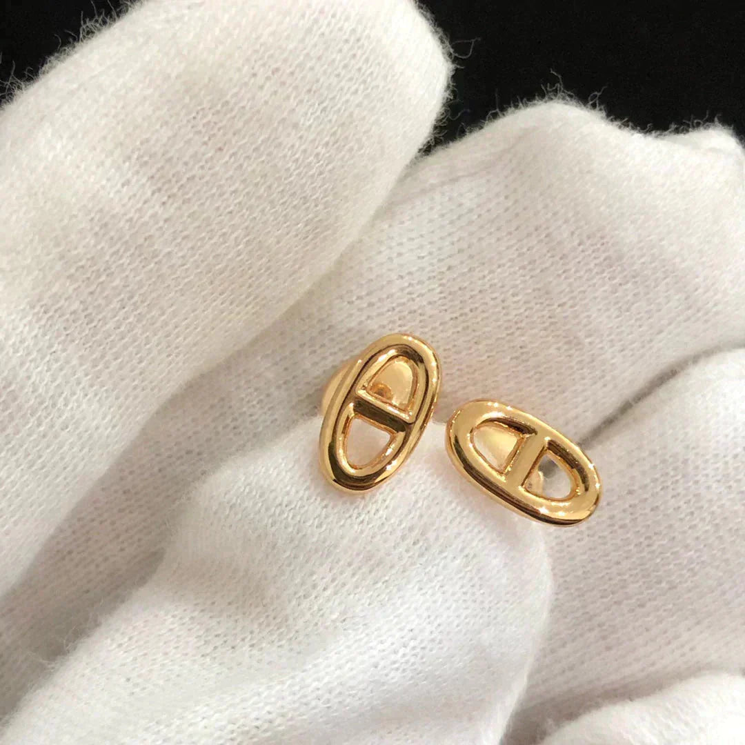 [Olivia Jewelry]CHAINE SMALL EARRINGS GOLD AND SILVER