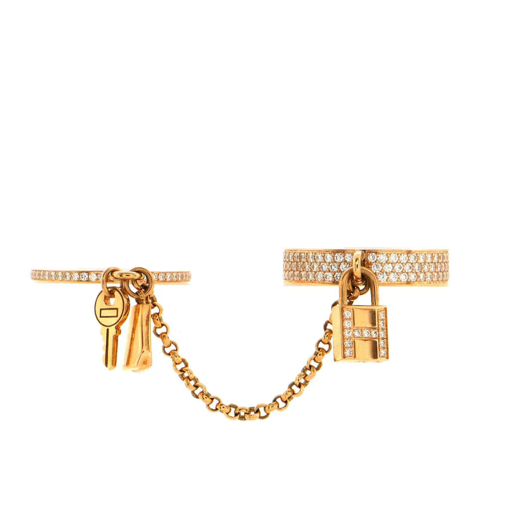 [Olivia Jewelry]HM KELLY CLOCHETTE DOUBLE RING IN  WITH DIAMONDS