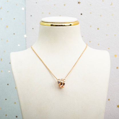 [OLIVIA]SERPENTI PINK GOLD NECKLACE DIAMOND