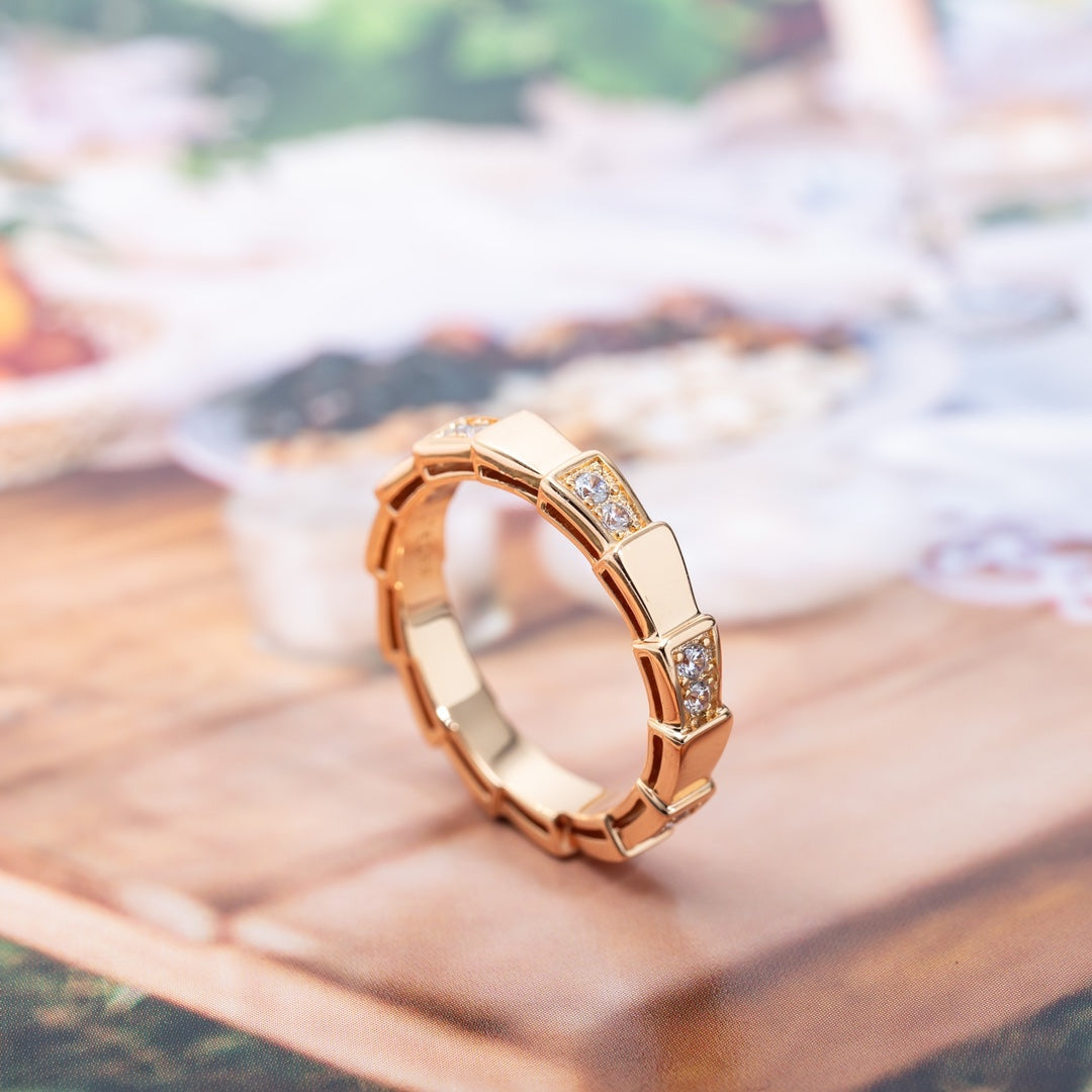[OLIVIA]SERPENTI RING PINK GOLD  3MM