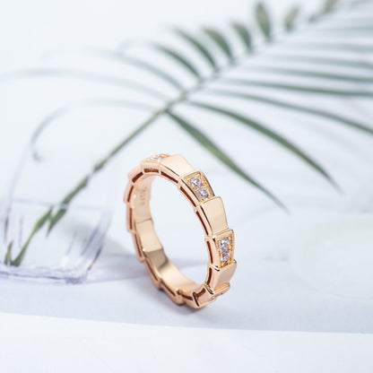 [OLIVIA]SERPENTI RING PINK GOLD  3MM