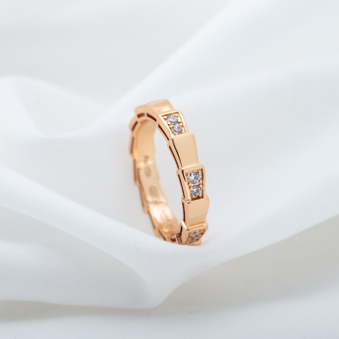 [OLIVIA]SERPENTI RING PINK GOLD  3MM