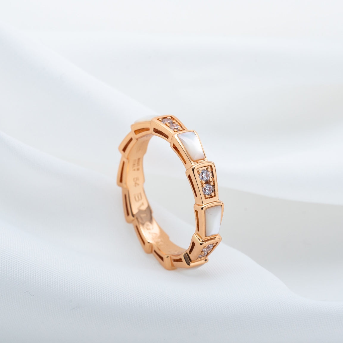 [OLIVIA]SERPENTI RING PINK GOLD DIAMOND MOP 3MM