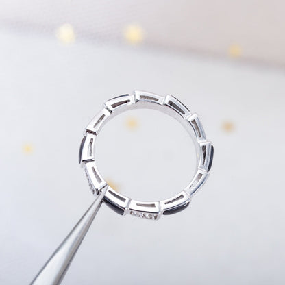 [OLIVIA]SERPENTI RING SILVER  DIAMOND BLACK MOP 3MM