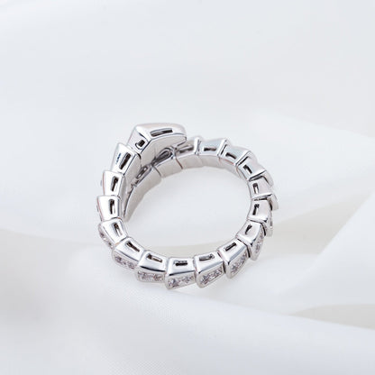 [OLIVIA]SERPENTI RING SILVER DIAMOND PAVED 4MM