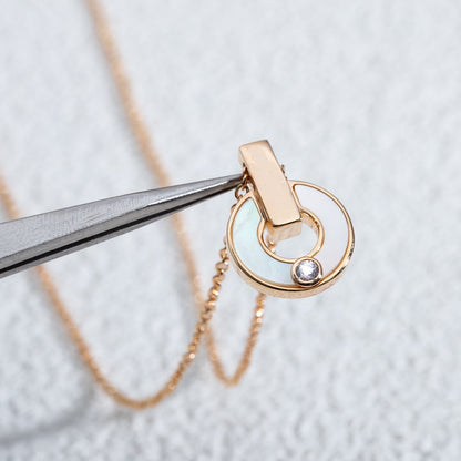 [OLIVIA]GARI NECKLACE PINK GOLD MOP